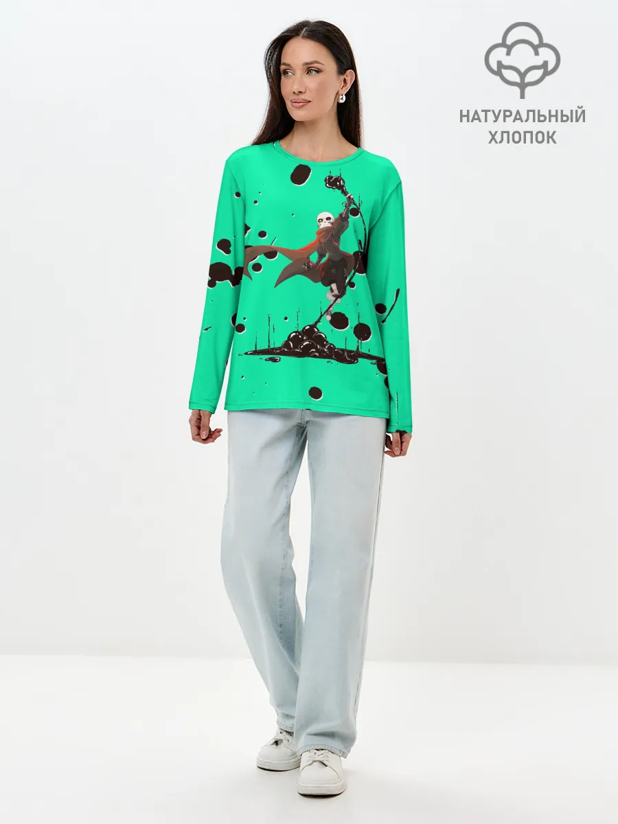 Лонгслив женский. Хлопок / Undertale
