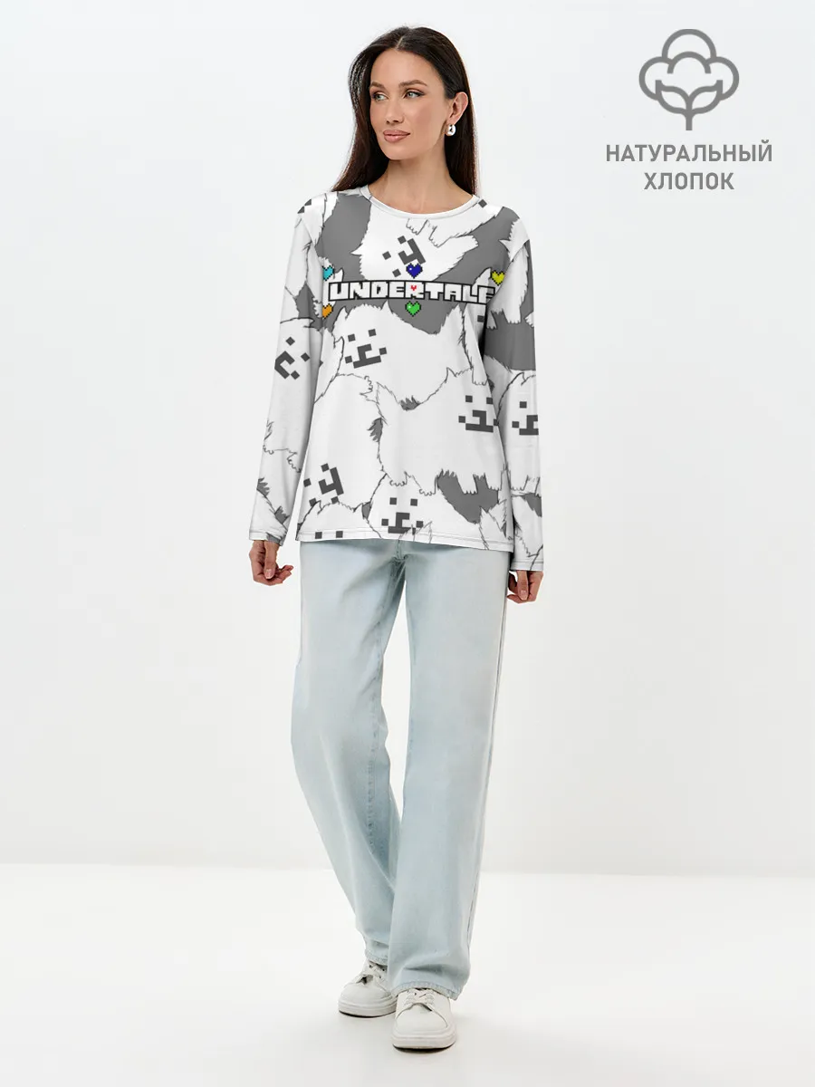 Лонгслив женский. Хлопок / Undertale