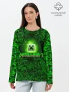 Лонгслив женский. Хлопок / Minecraft