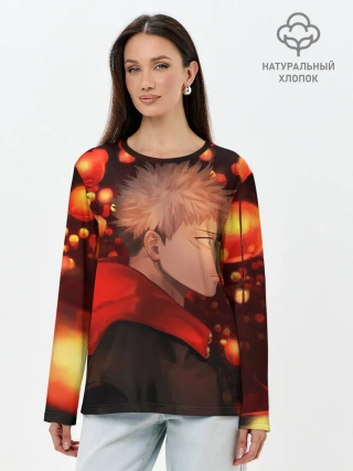 Лонгслив женский. Хлопок / Итадори