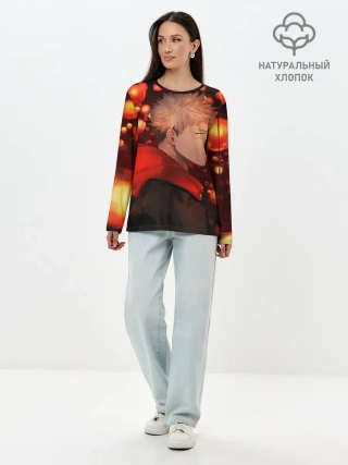 Лонгслив женский. Хлопок / Итадори