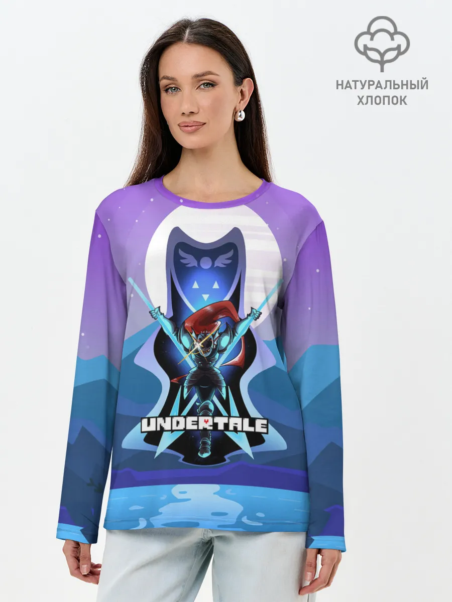 Лонгслив женский. Хлопок / Undertale