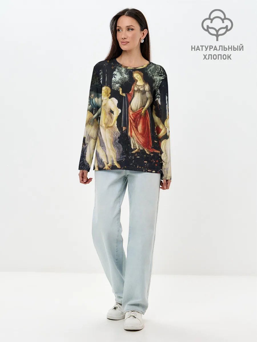 Лонгслив женский. Хлопок / весна боттичелли