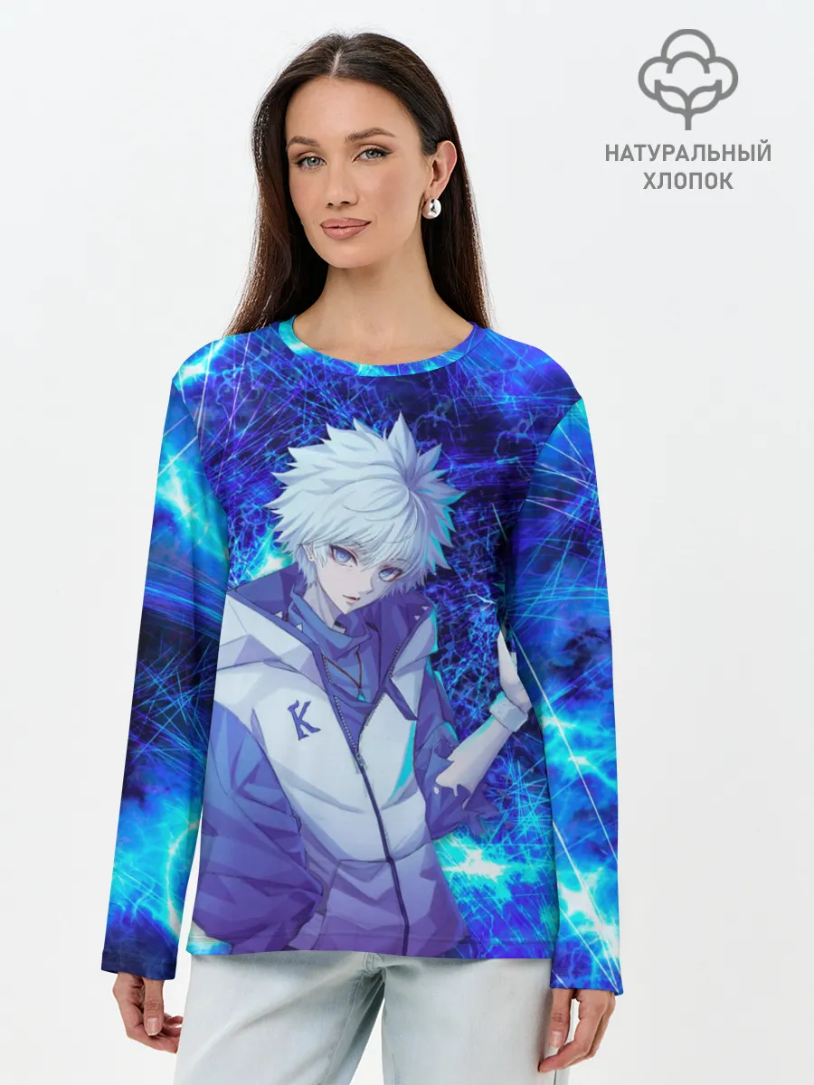 Лонгслив женский. Хлопок / Киллуа Золдик