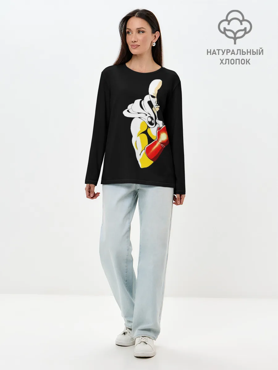 Лонгслив женский. Хлопок / Сайтама | One Punch Man