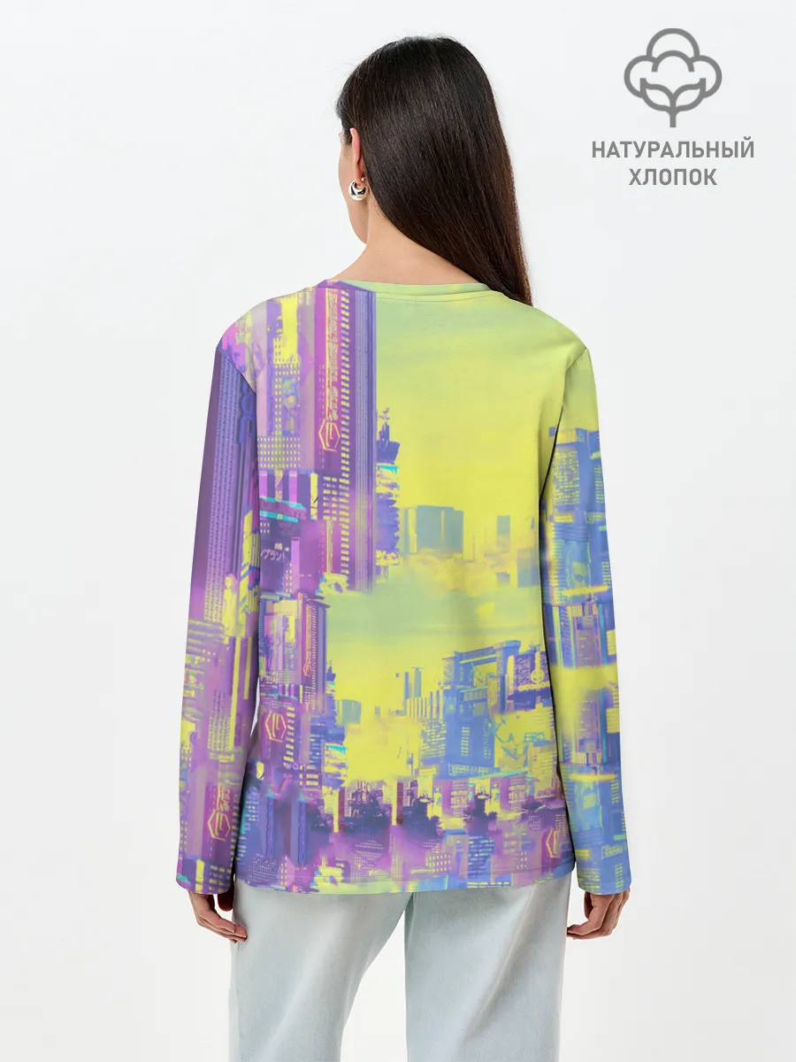 Лонгслив женский. Хлопок / Cyberpunk 2077