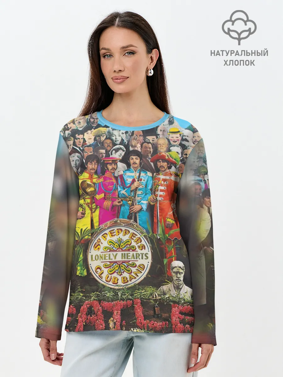 Лонгслив женский. Хлопок / THE BEATLES