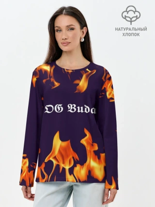 Лонгслив женский. Хлопок / OG Buda