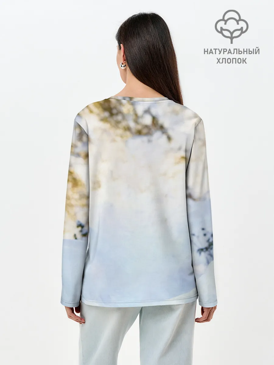 Лонгслив женский. Хлопок / Я зимой