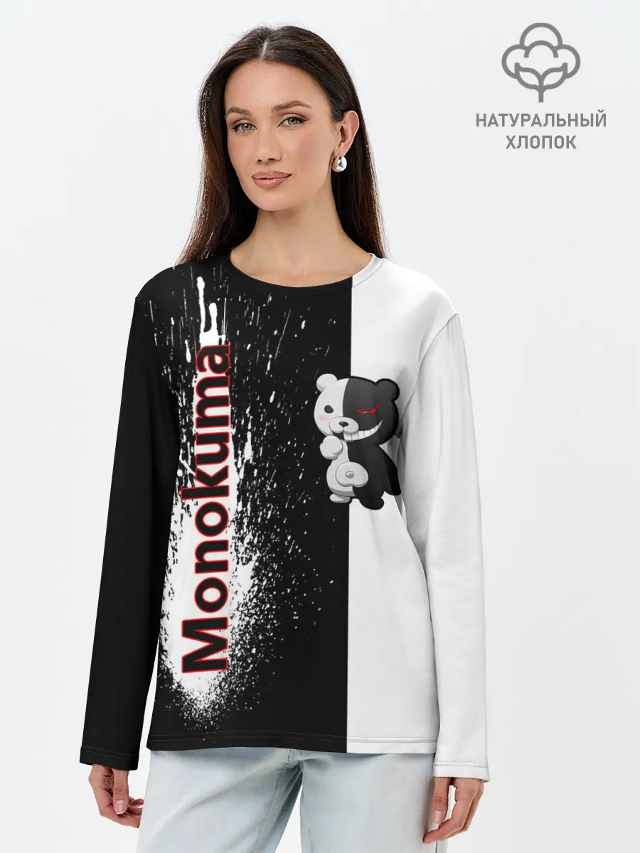 Лонгслив женский. Хлопок / Monokuma