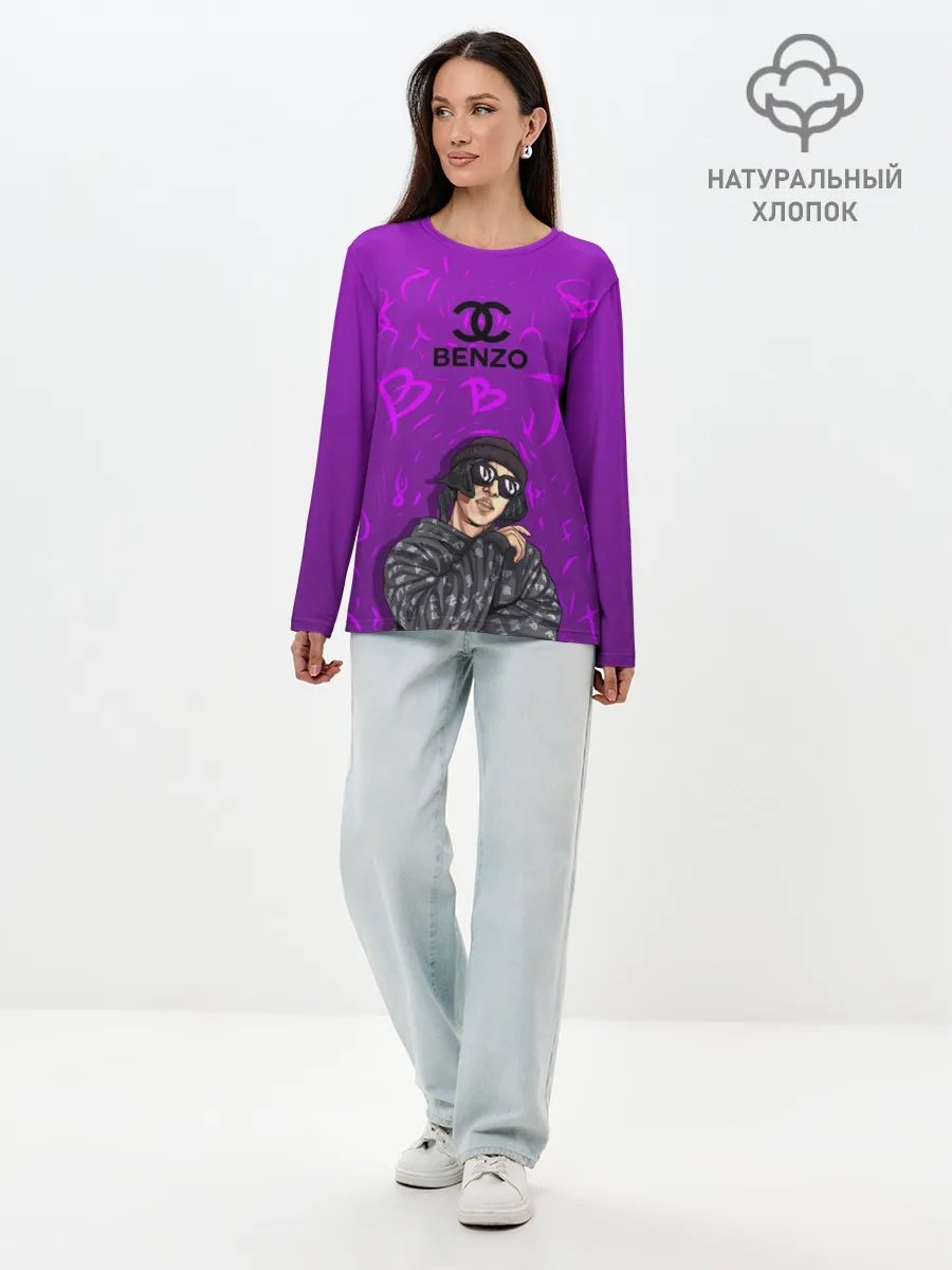 Лонгслив женский. Хлопок / Big Baby Tape Benzo Gang