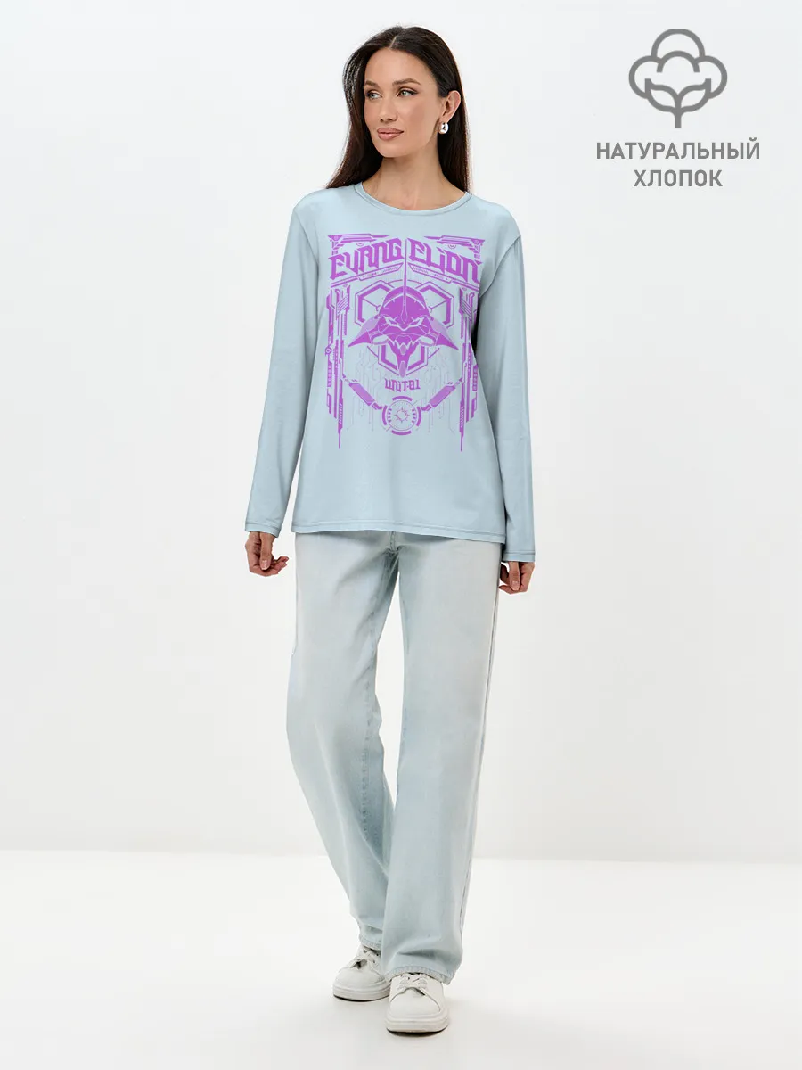 Лонгслив женский. Хлопок / Евангилион