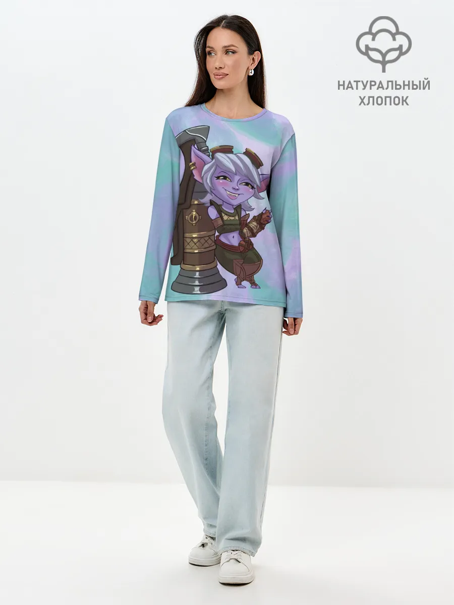 Лонгслив женский. Хлопок / Тристана