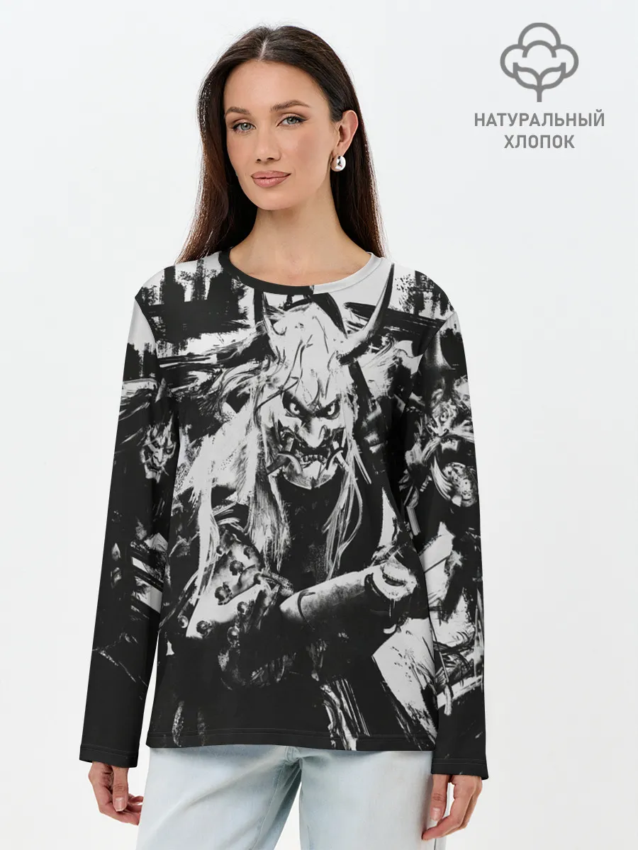 Лонгслив женский. Хлопок / Samurai | Ghost of Tsushima