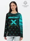Лонгслив женский. Хлопок / Minecraft