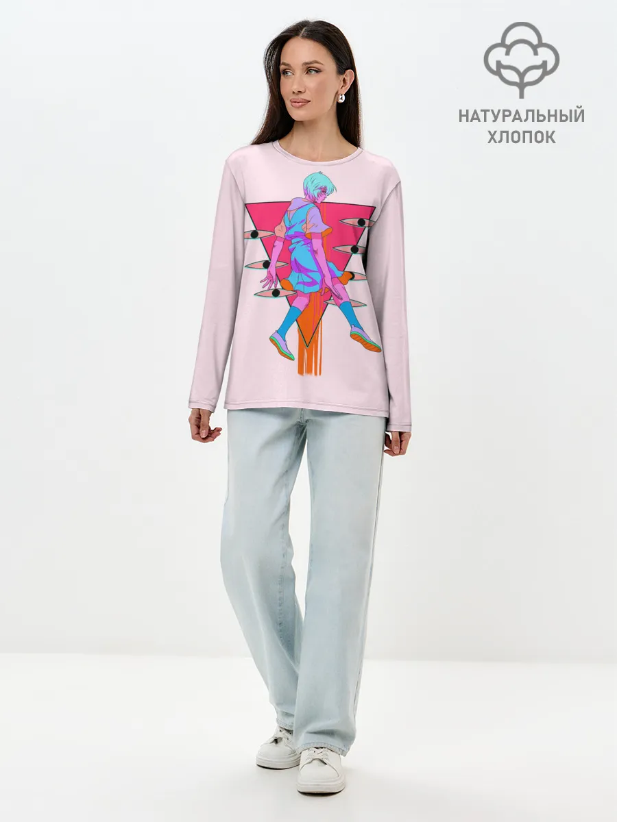 Лонгслив женский. Хлопок / Евангилион