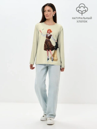 Лонгслив женский. Хлопок / Ход Королевы