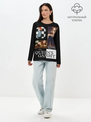Лонгслив женский. Хлопок / Ход Королевы