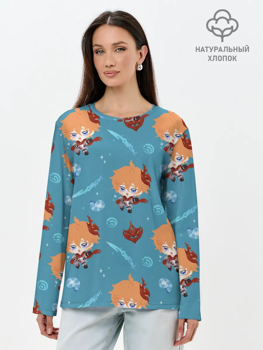 Лонгслив женский. Хлопок / Чиби Чайльд
