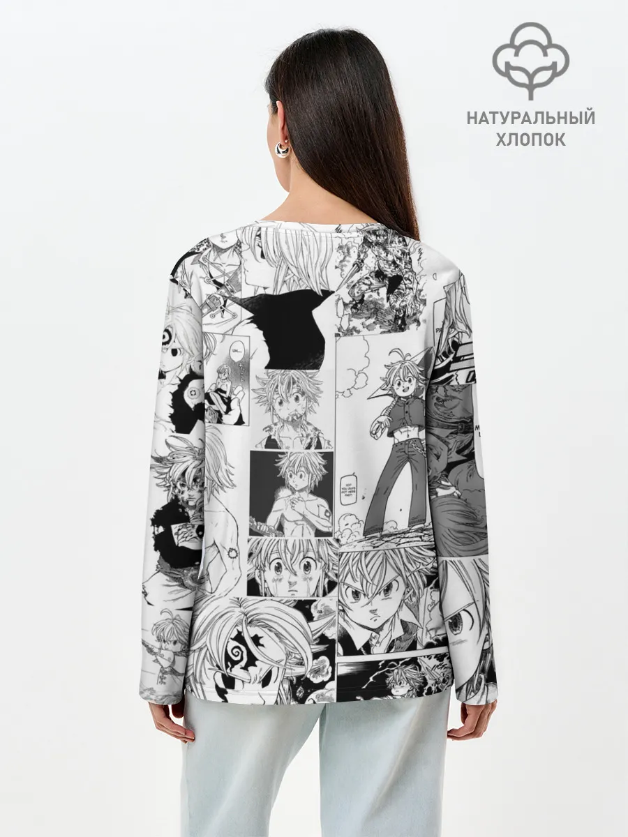 Лонгслив женский. Хлопок / Мелиодас