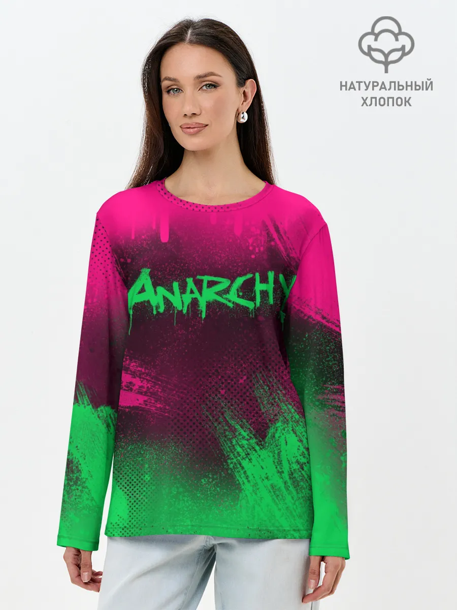 Лонгслив женский. Хлопок / CS GO | NEON REVOLUTION v2