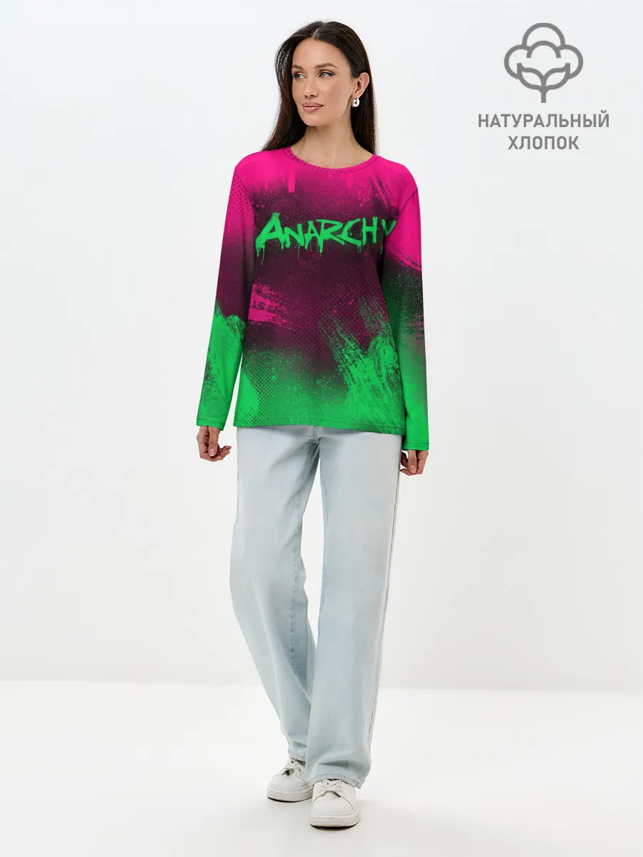 Лонгслив женский. Хлопок / CS GO | NEON REVOLUTION v2