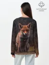 Лонгслив женский. Хлопок / Хищная лисица
