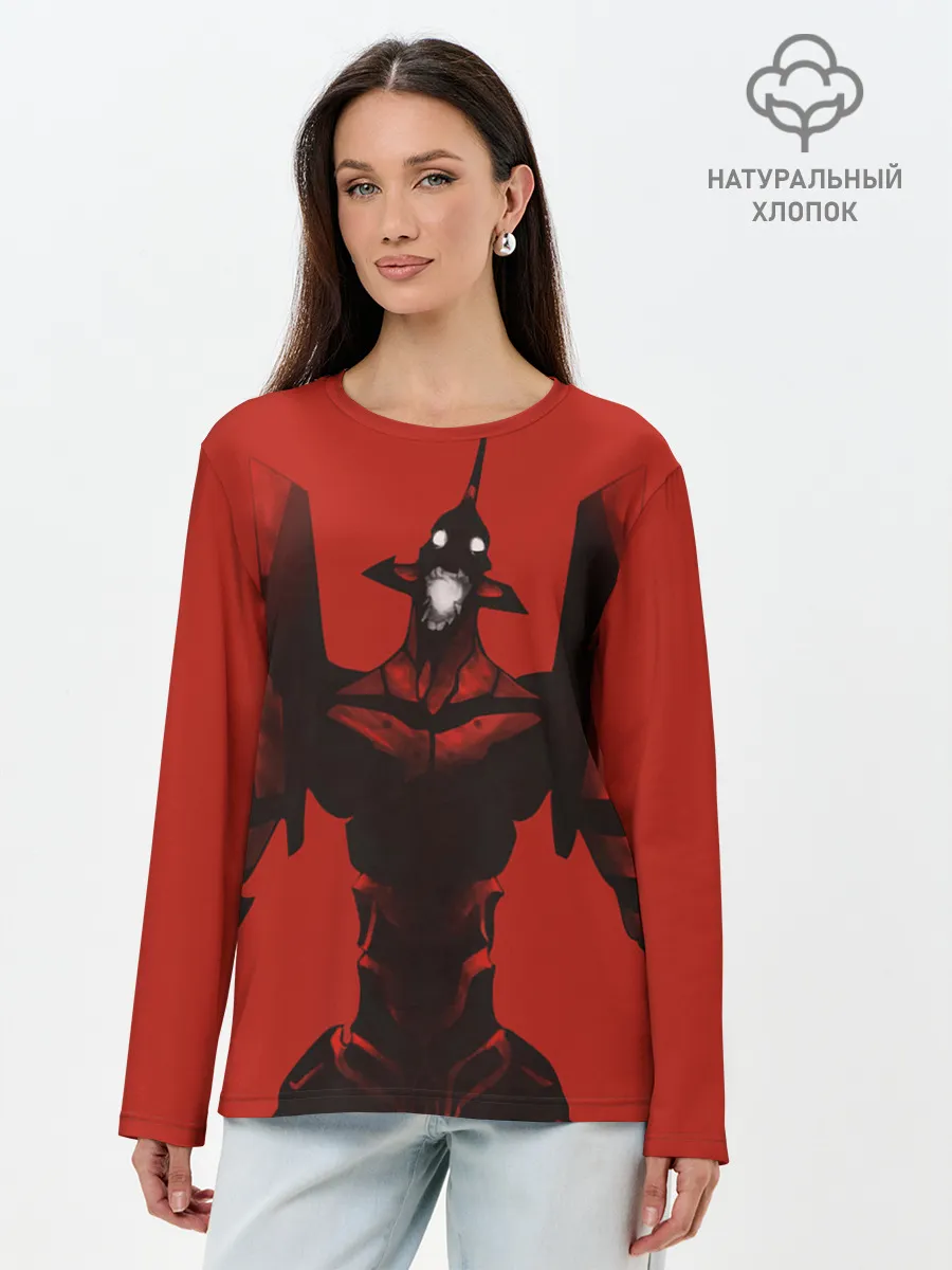 Лонгслив женский. Хлопок / Евангилион