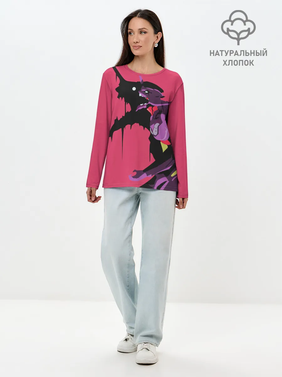 Лонгслив женский. Хлопок / Евангилион