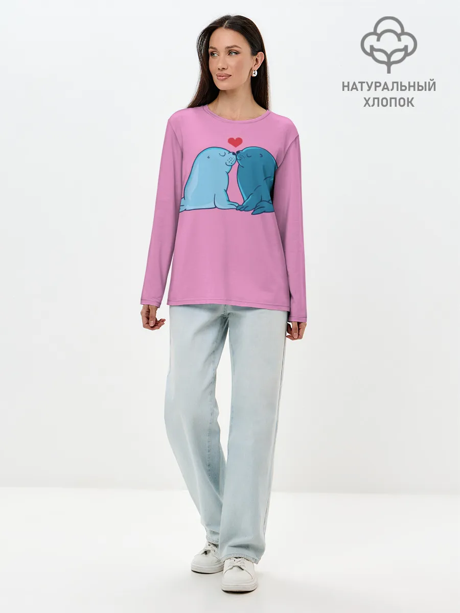 Лонгслив женский. Хлопок / Любовь