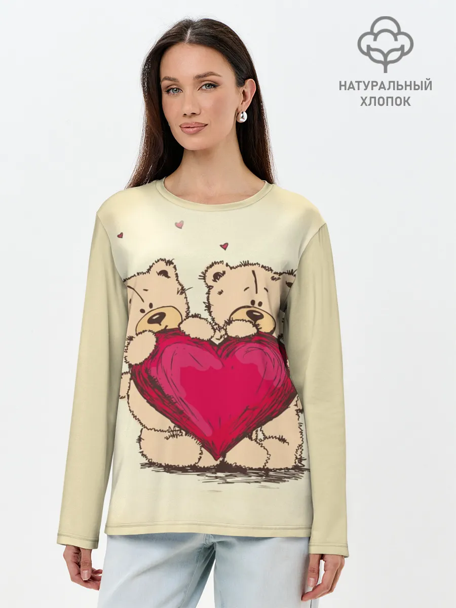 Лонгслив женский. Хлопок / Любовь