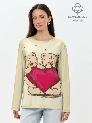 Лонгслив женский. Хлопок / Любовь