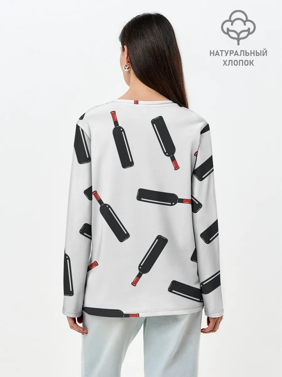 Лонгслив женский. Хлопок / винишко