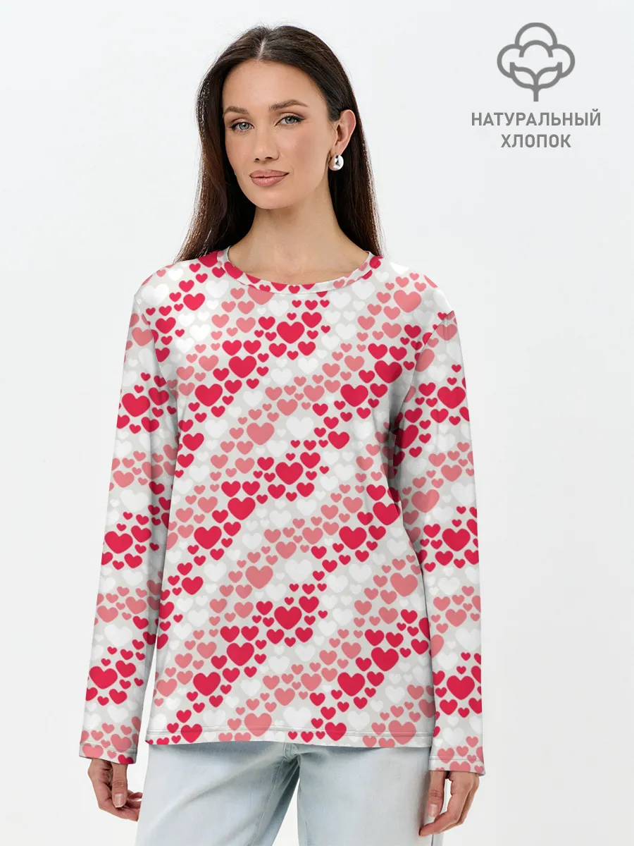 Лонгслив женский. Хлопок / Волны Любви