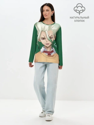 Лонгслив женский. Хлопок / Доктор Стоун