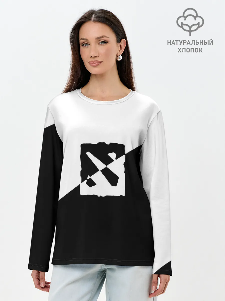 Лонгслив женский. Хлопок / DOTA2