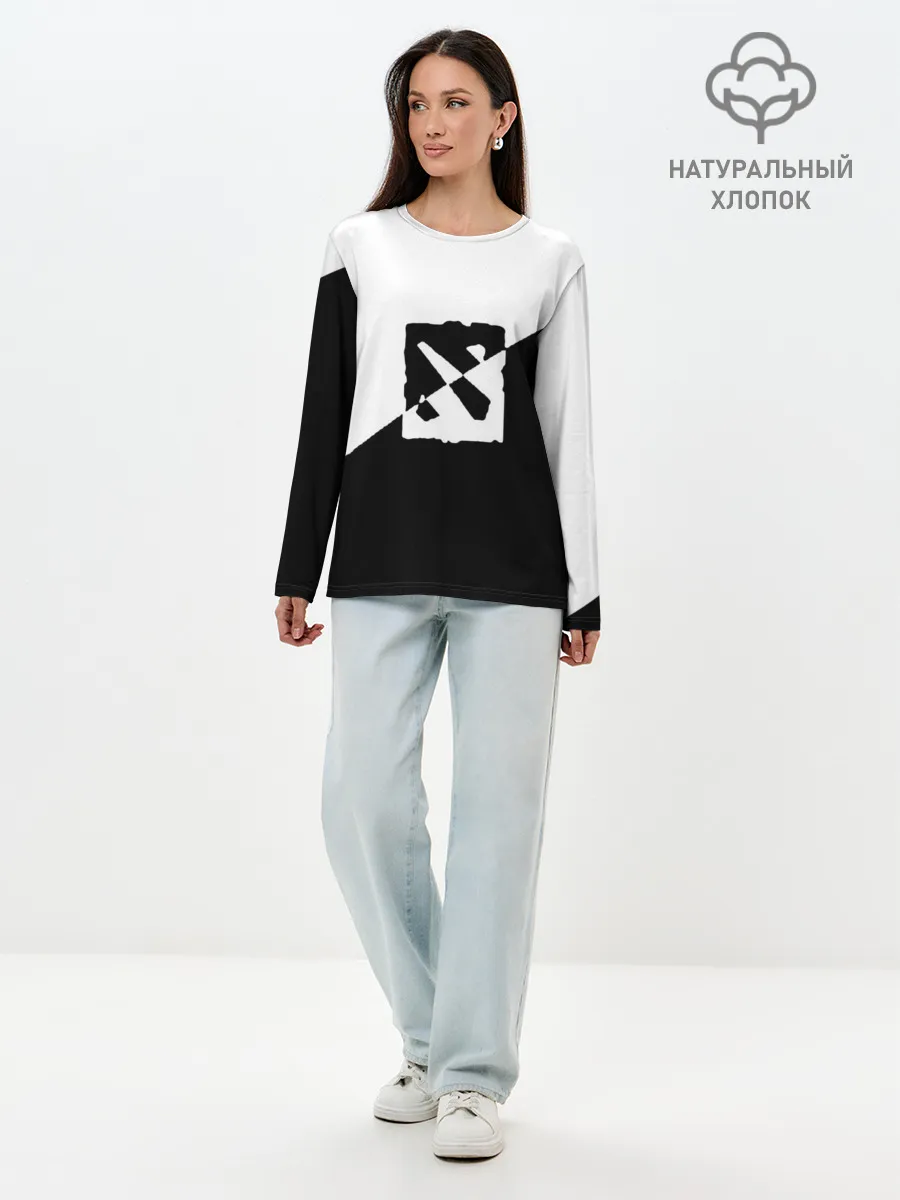 Лонгслив женский. Хлопок / DOTA2