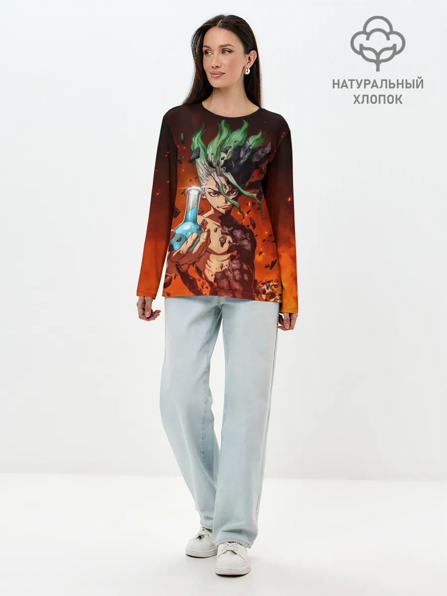 Лонгслив женский. Хлопок / Доктор Стоун