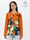 Лонгслив женский. Хлопок / Волебольная команда из аниме HAIKYUU!!
