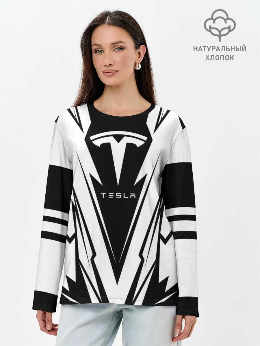 Лонгслив женский. Хлопок / Tesla