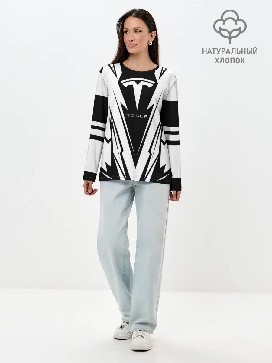 Лонгслив женский. Хлопок / Tesla
