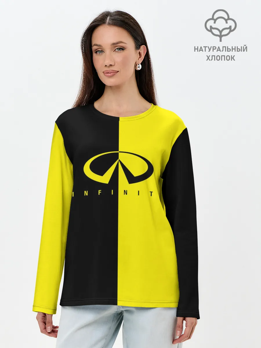 Лонгслив женский. Хлопок / INFINITI logo