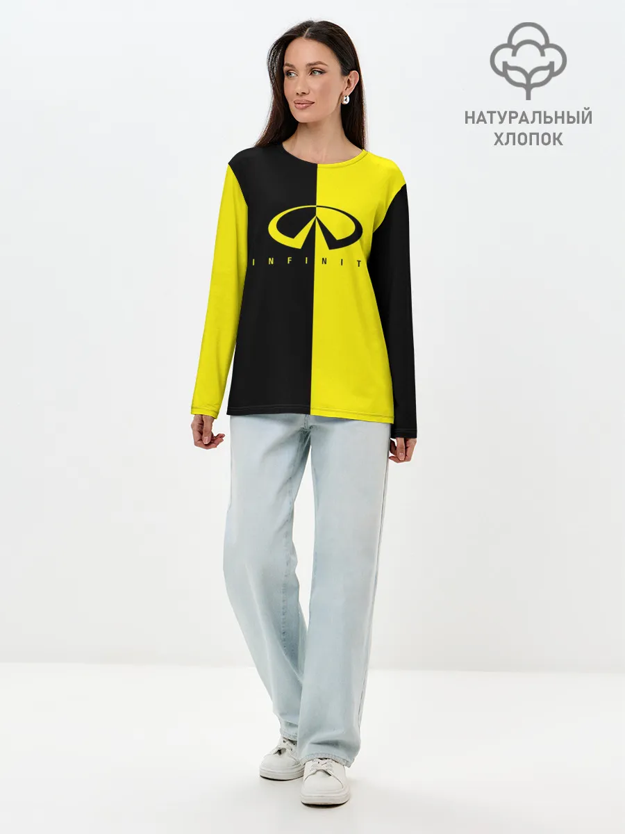 Лонгслив женский. Хлопок / INFINITI logo