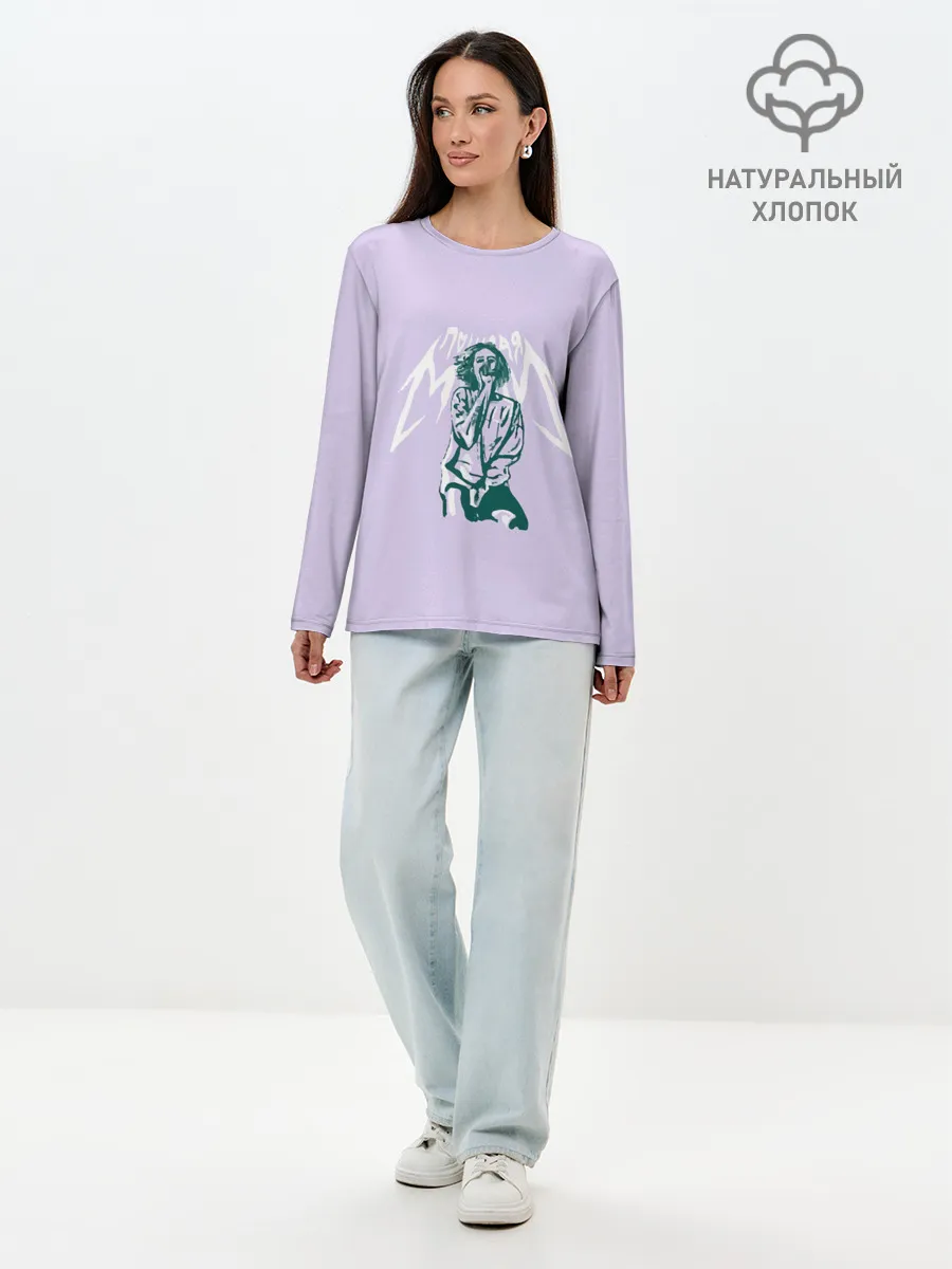 Лонгслив женский. Хлопок / пошлая молли