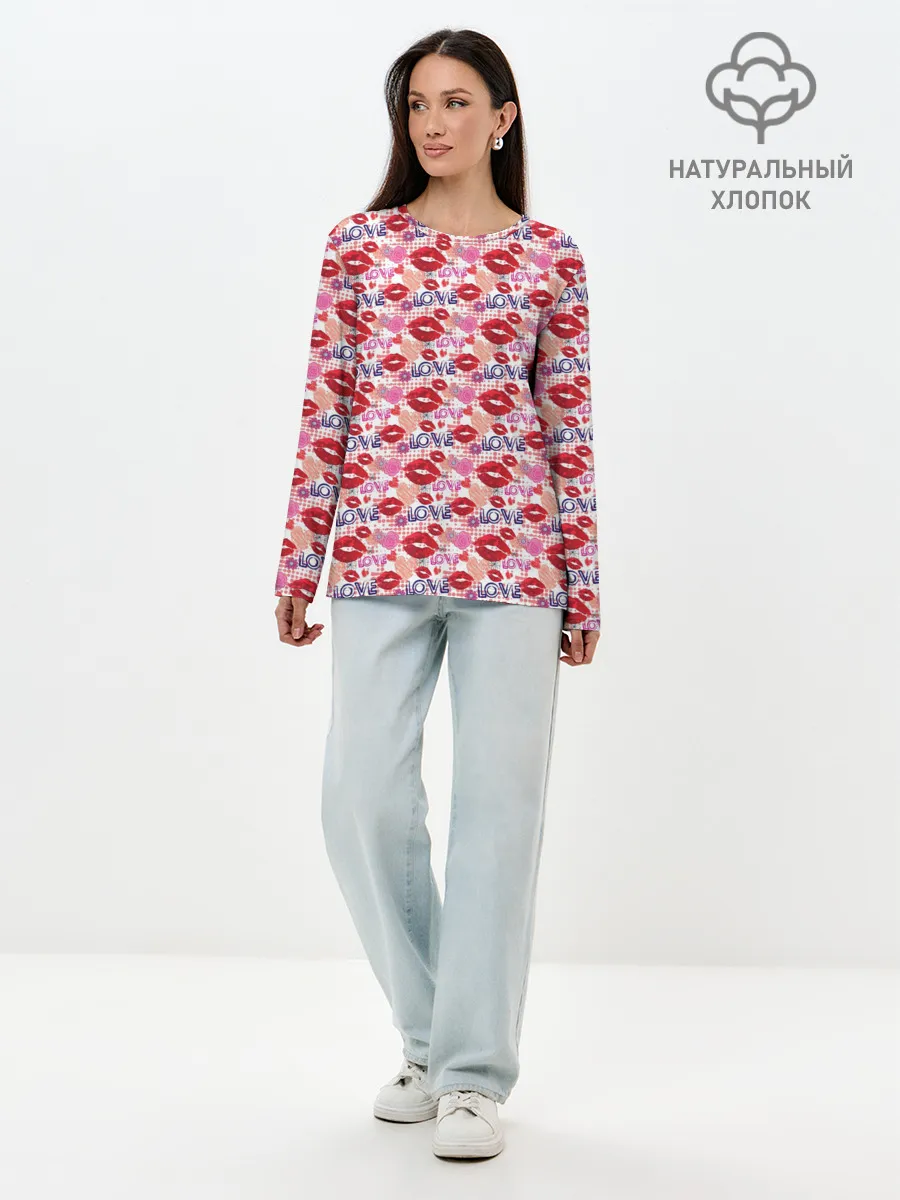 Лонгслив женский. Хлопок / LOVE