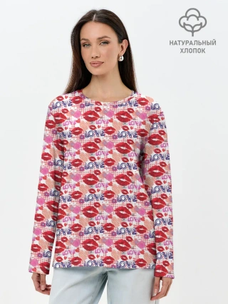 Лонгслив женский. Хлопок / LOVE