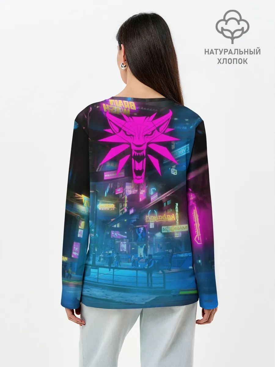 Лонгслив женский. Хлопок / Cyberpunk 2077 | Цири