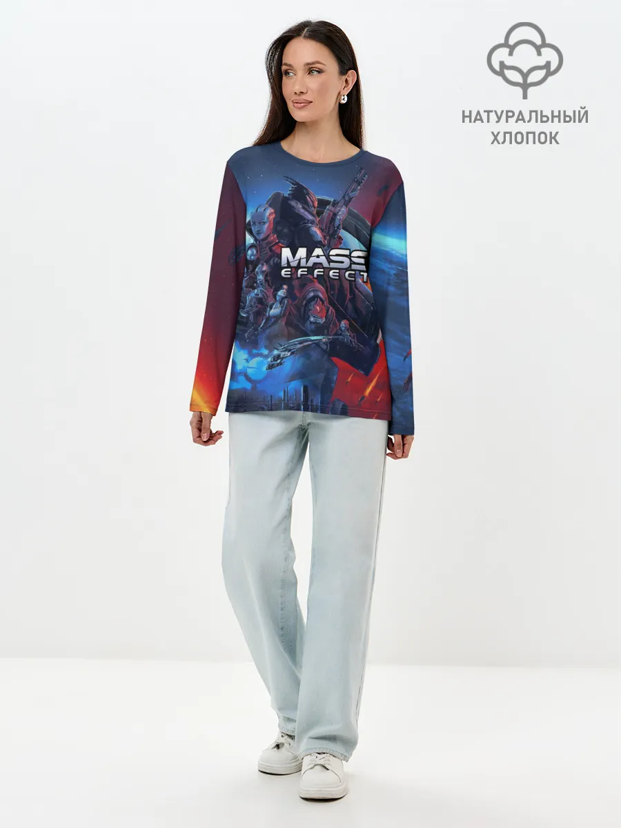 Лонгслив женский. Хлопок / Mass EFFECT Legendary ed