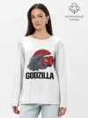Лонгслив женский. Хлопок / Годзилла