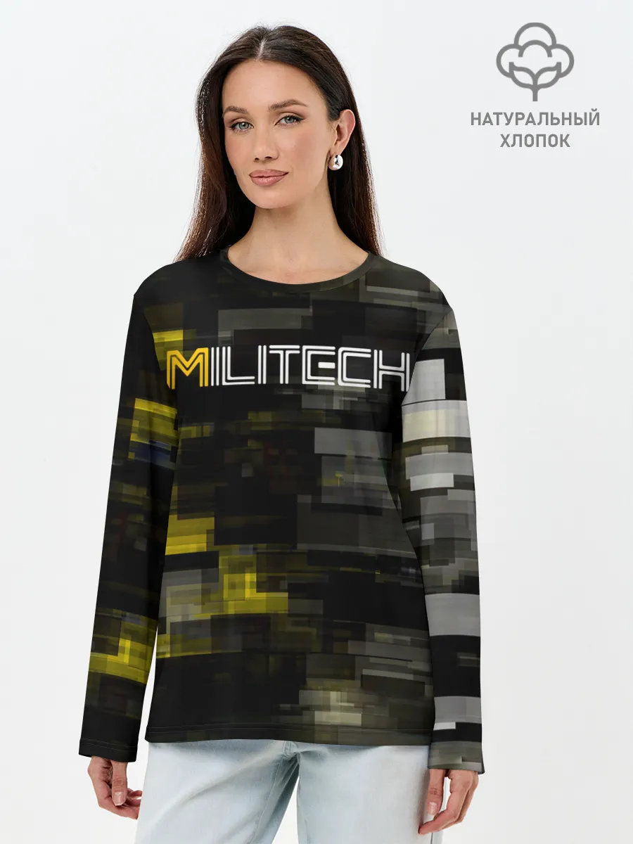 Лонгслив женский. Хлопок / MILITECH камуфляж Cyberpunk 2077